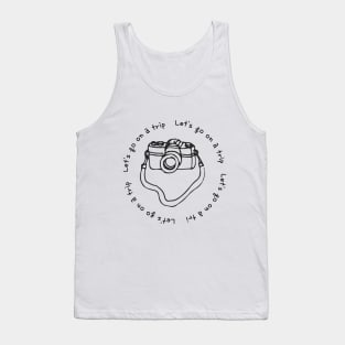 Lets go on a trip,camera,mint Tank Top